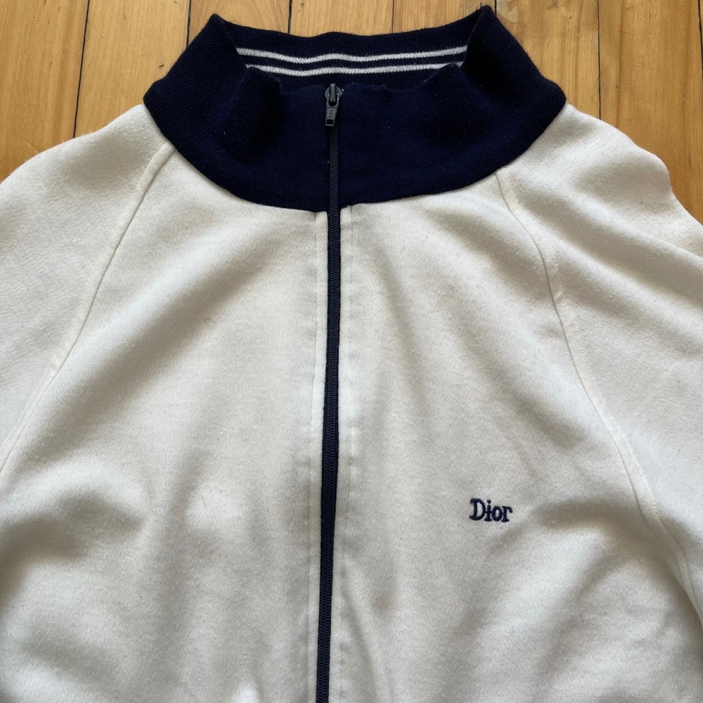 Dior White and Navy Zip-Up Performance Jacket - Picture 9 of 12